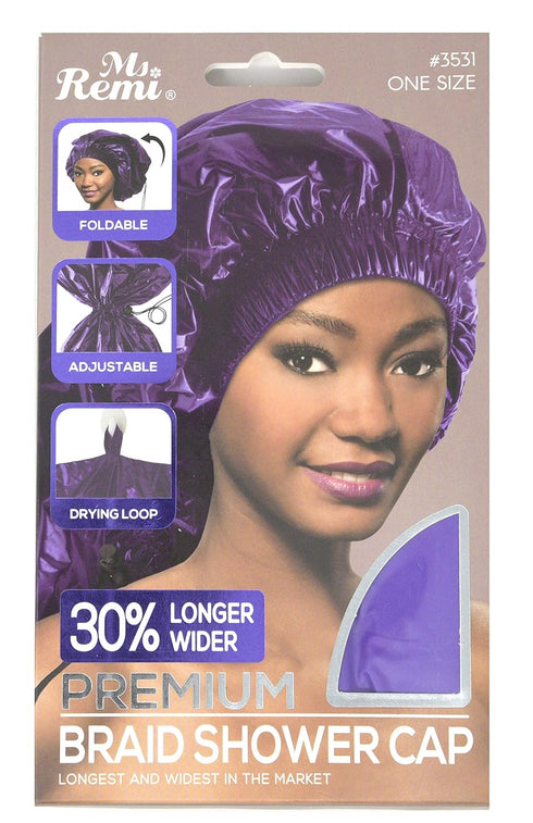 Ms. Remi Max Jumbo Braid Shower Cap, Purple