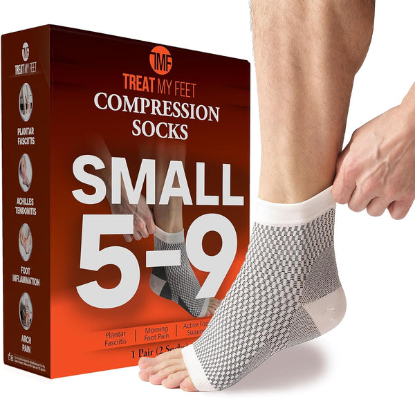 Plantar Fasciitis Socks Foot Sleeve & Compression Socks - Ankle & Arch Support, Women, Fit Guaranteed S