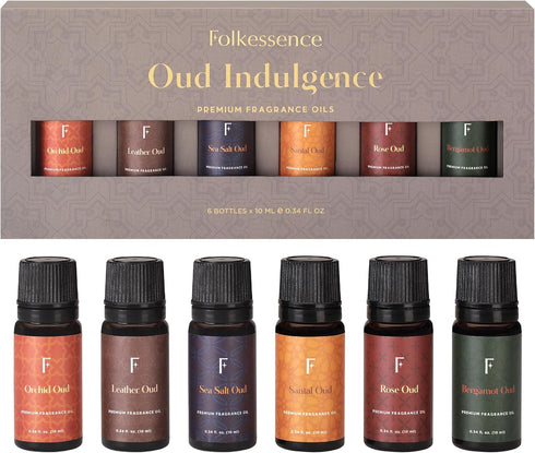 Folkulture Essential Oils for Diffuser - Set of 6 for Candle & Soap Making, Summer Fragrance