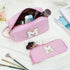 Birthday Gifts for Women, Personalized Monogram Initial Pink Makeup Bag, Cute Cosmetic Pouch for Her