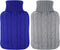 2 Pieces Hot Water Bottle Cover - Soft Knitted Sweater for Hot Compress and Cold Therapy, Ideal for Pain Relief