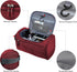 Vercord Mens Toiletry Bag, Small Shaving Dop Kit for Travel, Frosted Burgundy Hygiene Bag