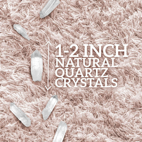 Pure Energy Natural Quartz Crystals – Reiki Crystals for Healing and Positivity, 6 Rocks with Drawstring Satchel, Clear