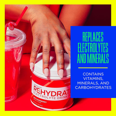 AdvoCare Rehydrate Electrolyte Drink Mix - Hydration & Recovery Drink, Red Raspberry, 12.7 oz