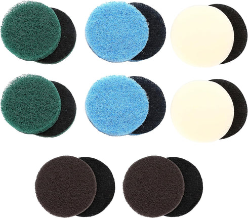 16pcs Power Scrubber Pad Set Compatible with Dremel Versa PC10 Ruby Horsepower Electric Cleaning Tool