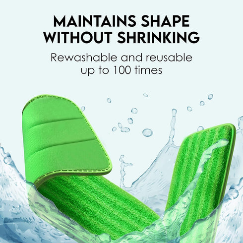 Reusable Floor Mop Pads, Swiffer Wet Jet Compatible Refills, 2 Pack, 12-inch Microfiber, Eco-Friendly