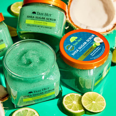 Tree Hut Shea Sugar Body Scrub, Coconut Lime, 18 oz