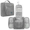 PAVILIA Toiletry Bag, Travel Organizer for Women and Men, Hanging Cosmetic Bag, Water Resistant Makeup Kit (Grey)