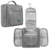 PAVILIA Toiletry Bag, Travel Organizer for Women and Men, Hanging Cosmetic Bag, Water Resistant Makeup Kit (Grey)