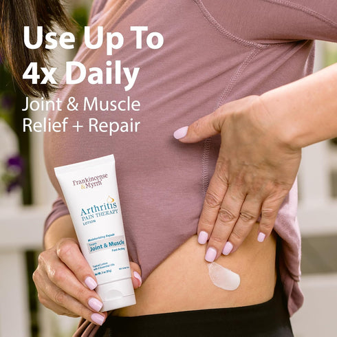 FRANKINCENSE & MYRRH Arthritis Pain Therapy Lotion – Pain Relief Creams for Sciatica, Lower Back, Neck, and Shoulders