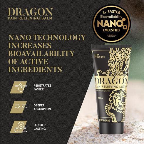 Xtra Strength Dragon Pain Relieving Lotion 3.4oz - Natural Ingredients for Muscle and Joint Discomfort Relief