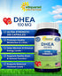 DHEA 100mg Max Strength, 200 Capsules for Balanced Hormone Levels, Natural Supplement for Metabolism, Libido, Brain,