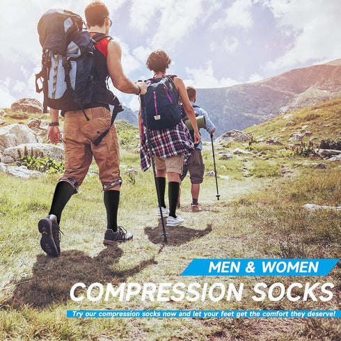 Men-2 15-20 mmHg cerpite Open Toe Compression Socks Women & Pairs Knee High Stockings for Circulation Support