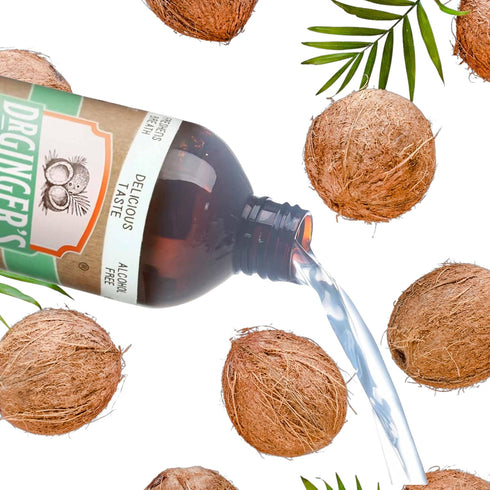 Dr. Ginger's Coconut Oil Pulling Mouthwash, All-Natural Oil Pulling & Xylitol, Fluoride-Free, Coconut Mint Flavor, 2ct