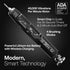 Aquasonic Black Series Ultra Whitening Toothbrush - ADA Accepted Electric Toothbrush with 8 Brush Heads & Travel Case