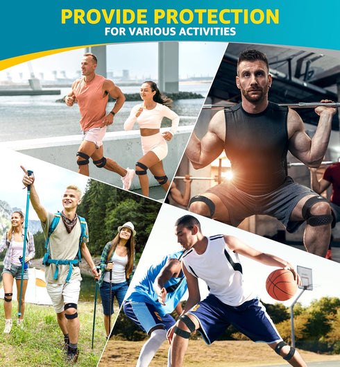 HiRui Dual Patella Knee Straps, Knee Brace Patella Stabilizer for Pain Relief, Adjustable for Running & Jumping