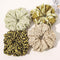 Scrunchies Hair Ties for Women - Big Silk Satin Jumbo Oversized Scrunchy for Thick Hair, Yellow Ligas Para el Cabello