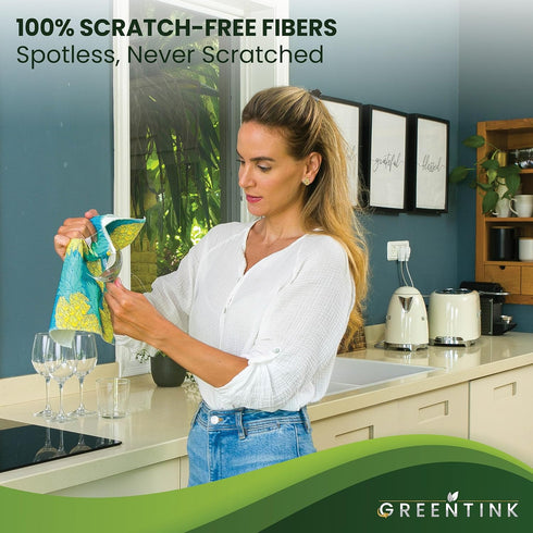 Eco-Friendly Reusable Dish Cloth Set, 24-Pk Kitchen Cleaning Cloths Made from Recycled Materials
