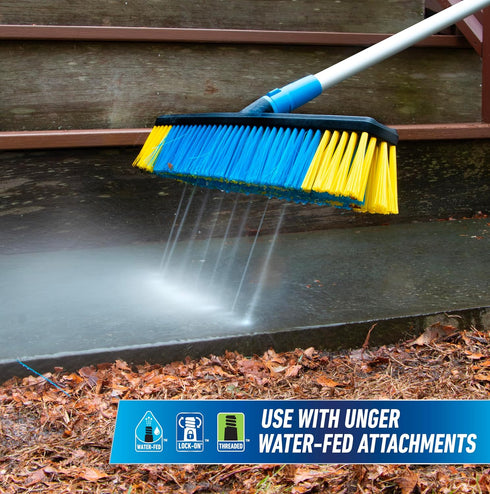 Unger Professional Lock-On 48” HydroPower Pole, Compatible with Water Flow Brushes and Cleaning Supplies