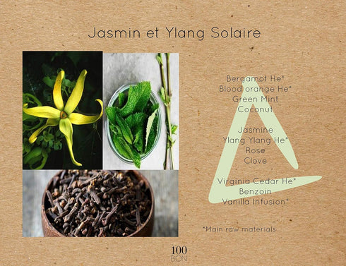 Solaire Delicate & Luminous Organic 100% Natural Floral Fragrance with Bergamot, Jasmine, Ylang-Ylang, Mint & Coconut