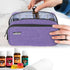 LUXJA Essential Oil Carrying Case, Holds 12 Bottles (5ml-15ml), Portable Double-Layer Organizer, Purple