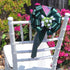 Hunter Green Pull Bows with Tulle Tails and Rosebuds, Set of 6, 8" Wide, Spring Wedding Aisle Decoration