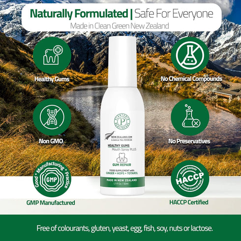 Oral Rinse Spray for Gum Disease and Gingivitis Treatment - 50ml, Alcohol Free Natural Toothpaste Alternate