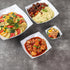 Restaurantware Moderna 32 Ounce Fancy Plastic Bowls, 10 Square Disposable Salad Bowls for Warm and Cold Foods