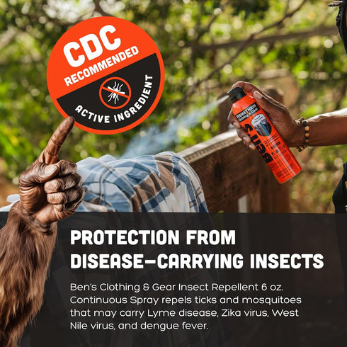 Ben's Clothing & Gear Insect Repellent Continuous Spray 6 oz. - 3 Pack