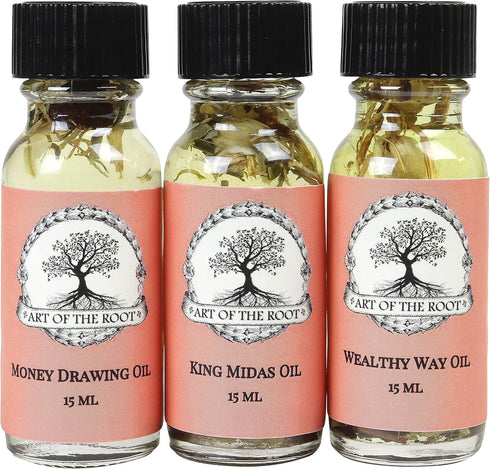 Money Oil Set by Art of The Root | with Wealthy Way,