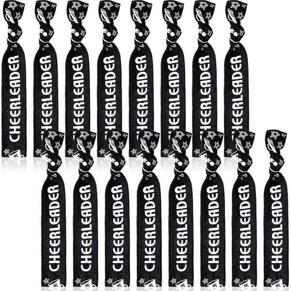 Taiyin 68 Pcs Cheer Hair Ties Bulk, Cheerleader Gifts, Motivational Wristbands for Cheer Squad