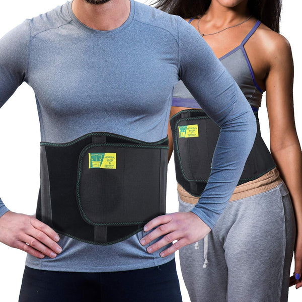Ergonomic Umbilical Hernia Belt, Abdominal Binder for Hernia Support, Ventral Hernia Strap with Compression Pad,