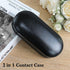 2 in 1 Contact Lens Case and Glasses Case, Double Sided Design with Mirror & Tweezer, Portable Kit