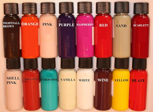 Leather Refinish Color Restorer Aid, 1 Ounce Tester Bottle (Autumn Red) - Leather & Vinyl Repair