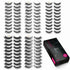 Eliace Eyelashes, 50 Pairs 5 Styles lux Faux Mink Lashes Natural Look Wispy Fluffy Handmade Cat Eye lashes Pack False Eyelashes Set, Comfortable & Lightweight Lashes Strips,Makeup Fake Eyelashes Pack