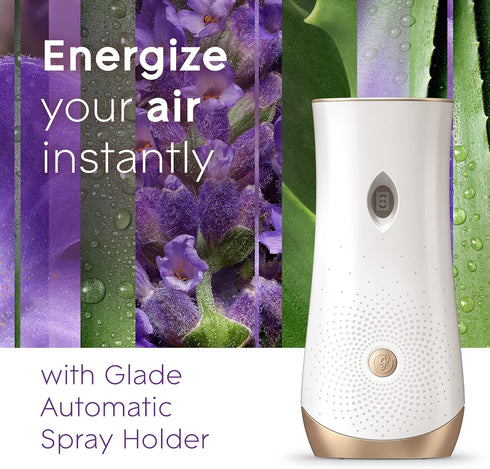 Glade Automatic Spray Refill, 6.2 Oz, 3 Count, Tranquil Lavender & Aloe Air Freshener for Home and Bathroom