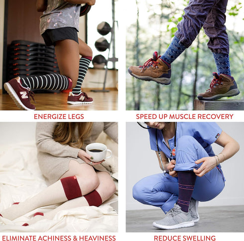 Montana Plaid Cotton Compression Socks for Comfort and Support