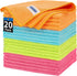 Microfiber Cleaning Cloth - 20 Pack, 12" x 12" Dish Cloths, Lint Free, Washable Reusable for Kitchen, Car, House