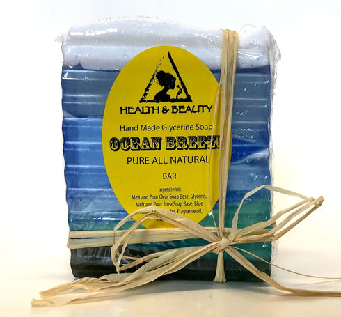 Ocean Breeze Soap Bar, Hand Made Natural Relaxing Calming Moisturizing Body and Skin