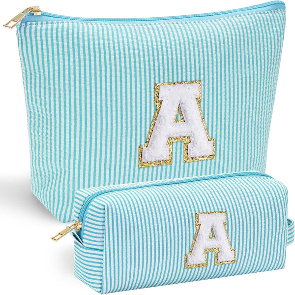 Skincare for Girls 10-12, Personalized Initial Makeup Bag, Travel Toiletry Bag, Birthday Gifts for Women
