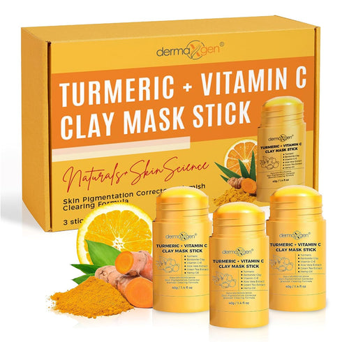 Turmeric Face Mask - Pure Organic Acne Treatment and Anti-Aging for Dull Skin Care, Set of 3