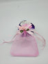 50pcs Sheer Organza Favor Bags (3.8x4.8'', Pink, Gift Bags for Wedding Samples Display)