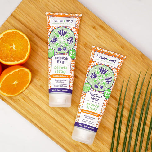 Human+Kind Body Wash, Natural Moisturizing Soap with Coconut Oil, Gentle Cleanse for Dry Skin, 8.45 oz
