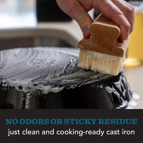CLARK'S Cast Iron Coconut Soap, 12 oz, Plant Based Castile for Cookware, Vegan Friendly