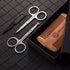 TecUnite Mustache Scissors Grooming Kit for Men, Beard Trimmer Set with 2 Combs and 2 Scissors