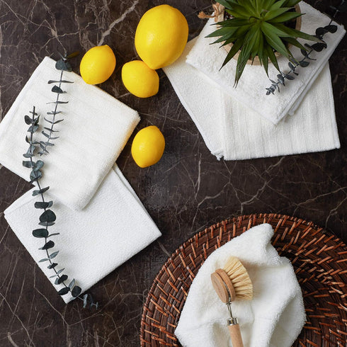 Set 6 DII Kitchen Millennium Microfiber Scrub, Scour and Polish Cloths, Machine Washable, Perfect Hostess Gift