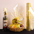 CMFYHM Clear Cellophane Wrap Roll, 34" x 120’Ft Gold Polka Dot Cellophane for Gifts, Baskets, Flowers, Party Decorations