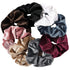 Velvet Scrunchies Hairbands Bulk Pack - Jumbo Large Hair Ties for Thick Curly Hair, No Crease Soft Elastic Accessories