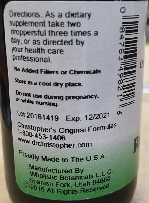 Dr. Christopher Female Reproductive Formula, 2 oz Liquid