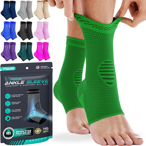Modvel Foot & Ankle Brace Socks - Compression Sleeve for Sprained Ankle, Plantar Fasciitis Relief, Stabilizing Wrap
